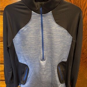 Under Armour Black and Blue Half-Zip Sweatshirt